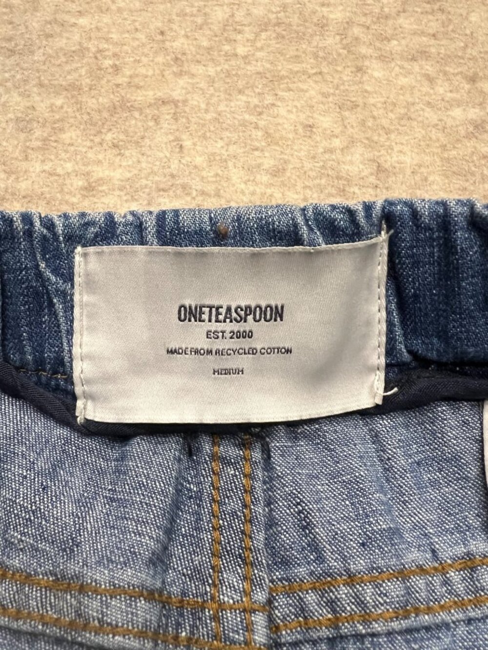 One Teaspoon Shabbies Drawstring Boyfriend Jean Joggers Pull On Ankle Relaxed M - Picture 3 of 11